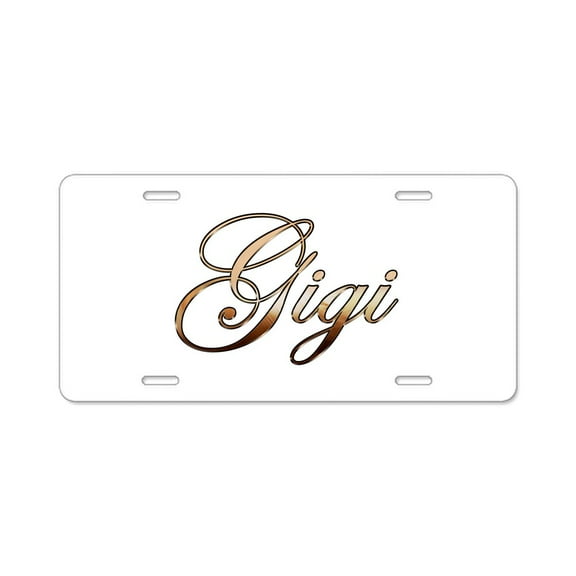 CafePress - Gold Gigi - Aluminum License Plate, Front License Plate, Vanity Tag