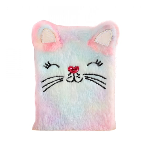 CCOCC Cute Cat Design Notebook for 6-8 Year Old - Gift-Ready Diary with Lock, Portable Size for Campus, Travel & Home, Creative Writing Journal (Pink/Blue/White)