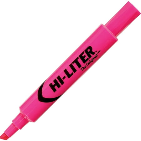 Pink Highlighter - Avery HI-LITER Desk-Style Highlighter, Chisel Tip, Fluorescent Pink Ink, Dozen