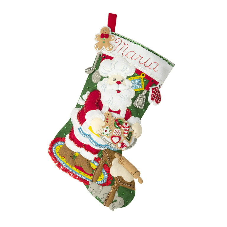 Bucilla Ho-Ho-Ho Santa ~ 18 Felt Christmas Stocking Kit #86171, Presents,  Gifts DIY