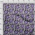 thumbnail image 3 of oneOone Tissu Popeline de Coton Violet Floral Rétro Matériel de Robe Tissu Imprimé Tissu au Mètre 56 Pouces de Large, 3 of 5