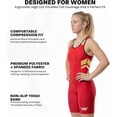 thumbnail image 2 of Exxact Sports Sublimated Women’s Wrestling Singlet - High-Cut, Full-Coverage Powerlifting Singlet Women for Competition (Phoenix, AXL), 2 of 7