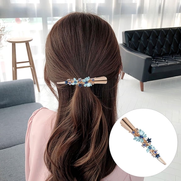 Milisten Vintage Floral Alloy Hair Barrettes for Women, 1 Set of Elegant Hair Clips