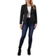 thumbnail image 2 of Abrigos de Mujer INSPIRE CHIC de Ante Sintético Otoño Invierno Manga Larga Frente Abierto Chaqueta Cortas XL Negra, 2 of 6
