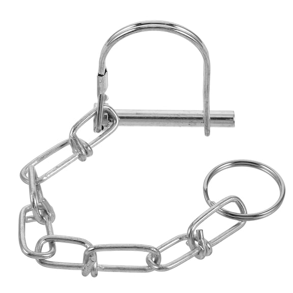 Hemobllo Heavy Duty Galvanized Trailer Safety Coupler Pin with Chain, Locking Hitch Pin and Secure Clip for Towing