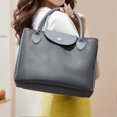 thumbnail image 4 of CHAO Bolso bandolera elegante de color sólido para mujer, bolso multiusos portátil para compras al aire libre, color vino tinto, 4 of 5