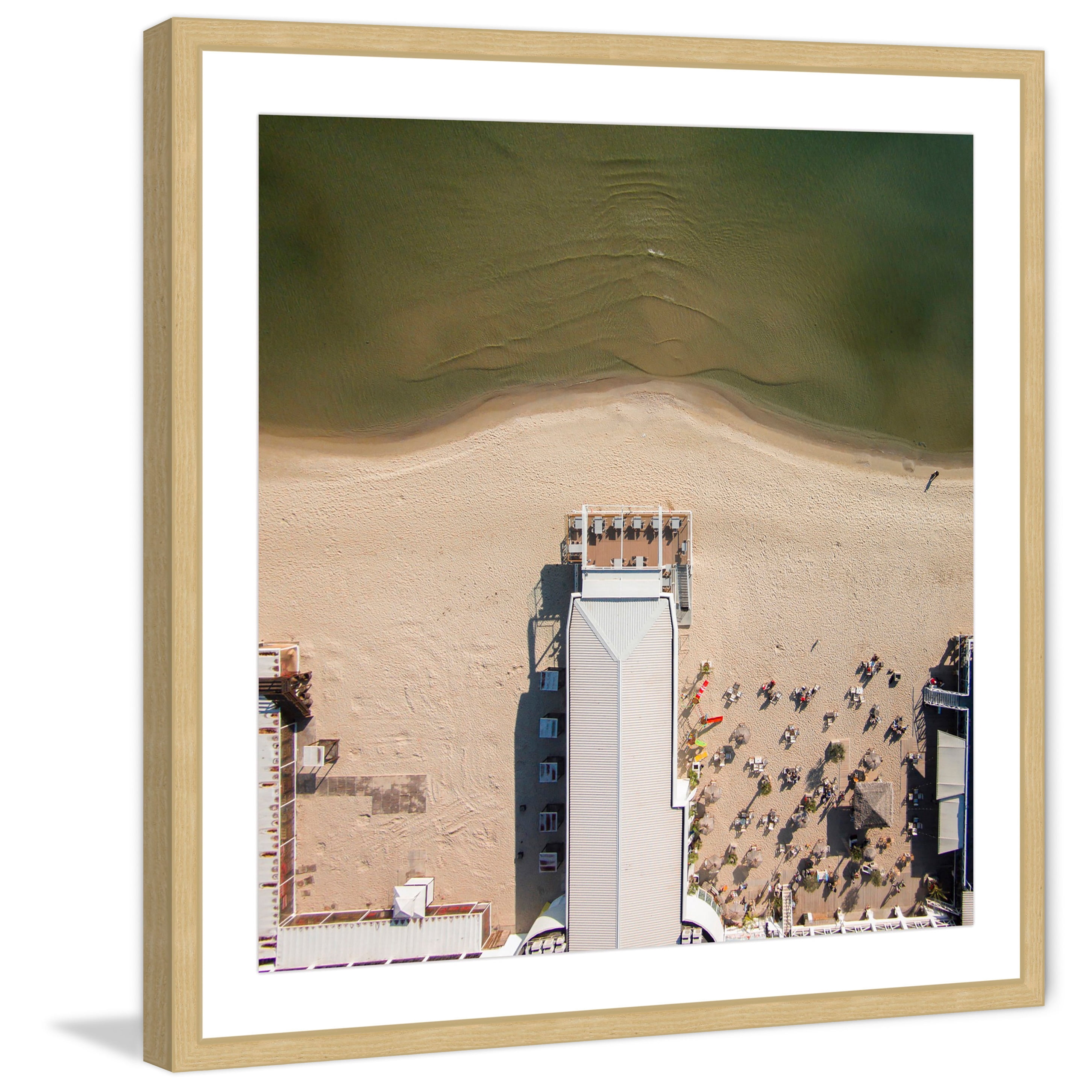 Marmont Hill "Beach Pavillion" by Karolis Janulis Framed Painting Print