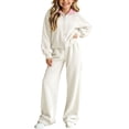 thumbnail image 2 of LvhaoGJOB Little Kids Kids 2-Piece Outfit Set, White - sherpa fleece, 2 of 5