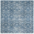 thumbnail image 3 of SAFAVIEH Brentwood Braelyn Damask Area Rug, Navy/Light Gray, 6'7" x 6'7" Square, 3 of 10
