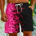 thumbnail image 4 of Summer Savings! Stamzod Clearance Men Beach Shorts Plus Size Quick Dry Hawaii Shorts Flame Digital Print Lightweight Sports Casual Shorts With Drawstring, 4 of 7