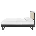 thumbnail image 6 of Platform Bed Frame, King Size, Wood, Black Beige, Modern Contemporary Urban Design, Bedroom Master Guest Suite, 6 of 10
