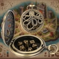 thumbnail image 2 of Fundas de reloj de bolsillo Vintage para DND, 7 piezas, con cadena de 39cm, engranaje de reloj hueco, dados dnd, regalos, juego de mesa, 2 of 4