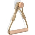thumbnail image 2 of Juego de 2 portarrollos autoadhesivos para papel higiénico, soporte para papel de baño, soporte para rollo de toalla, cuerda de madera, anillo de toalla rústico, 2 of 5