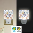 thumbnail image 2 of Yayeee LED Plug in Night Light for The Home with Auto Dusk to Dawn Light Sensors, 2 Pack, Blue Retro Flower, 2 of 6