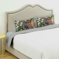thumbnail image 3 of Yayeee Pillowcase Standard Size Set of 2 Satin Wrinkle Resistant Pillow Case, White Floral Garden, 3 of 8