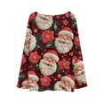 thumbnail image 5 of Women's Round Neck Lightweight Sweater Casual Long Sleeve Christmas Print Knit Pullover for Fall and Winter, Cozy and Festive, Ideal as Christmas Sweaters for Women and Christmas Gifts,Red,Size 2XL, 5 of 5