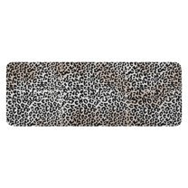 Black and Tan Leopard Print Kitchen Rug Mat,Kitchen Runner Rugs Non Skid Washable,Decorative Kitchen Floor Mats for Kitchen,Sink,Laundry,17"x47.2"