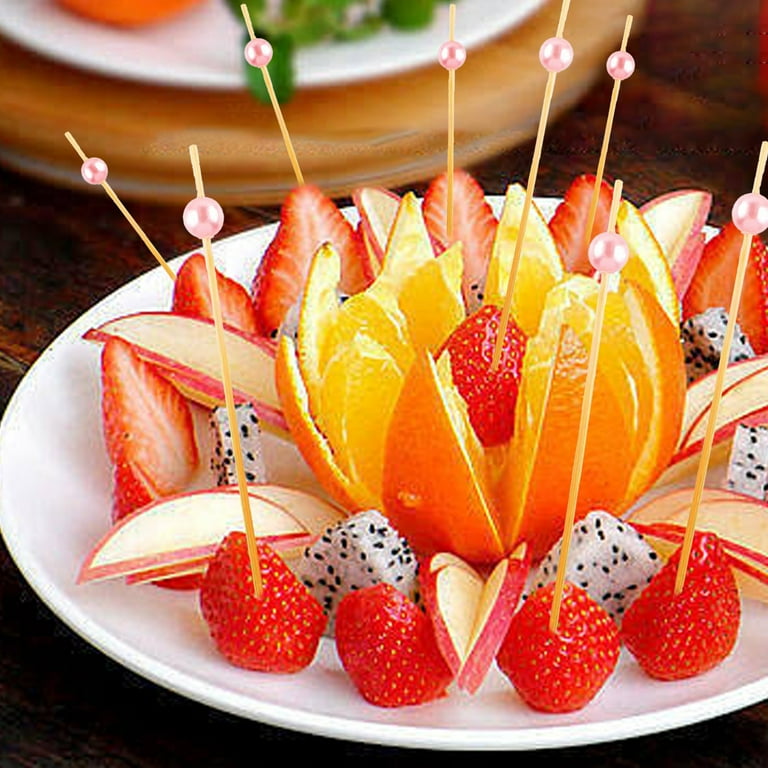 For Drinks 200 Star-Top Bamboo Toothpicks Fancy Appetizer