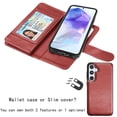 thumbnail image 6 of Takfox Galaxy A35 5G Case,for Samsung Galaxy A35 Wallet Phone Case,Takfox PU Leather Magnetic Detachable Card Holders Shockproof Kickstand Protective [Flip Folio Cover] for Samsung Galaxy A35 -Wine, 6 of 8