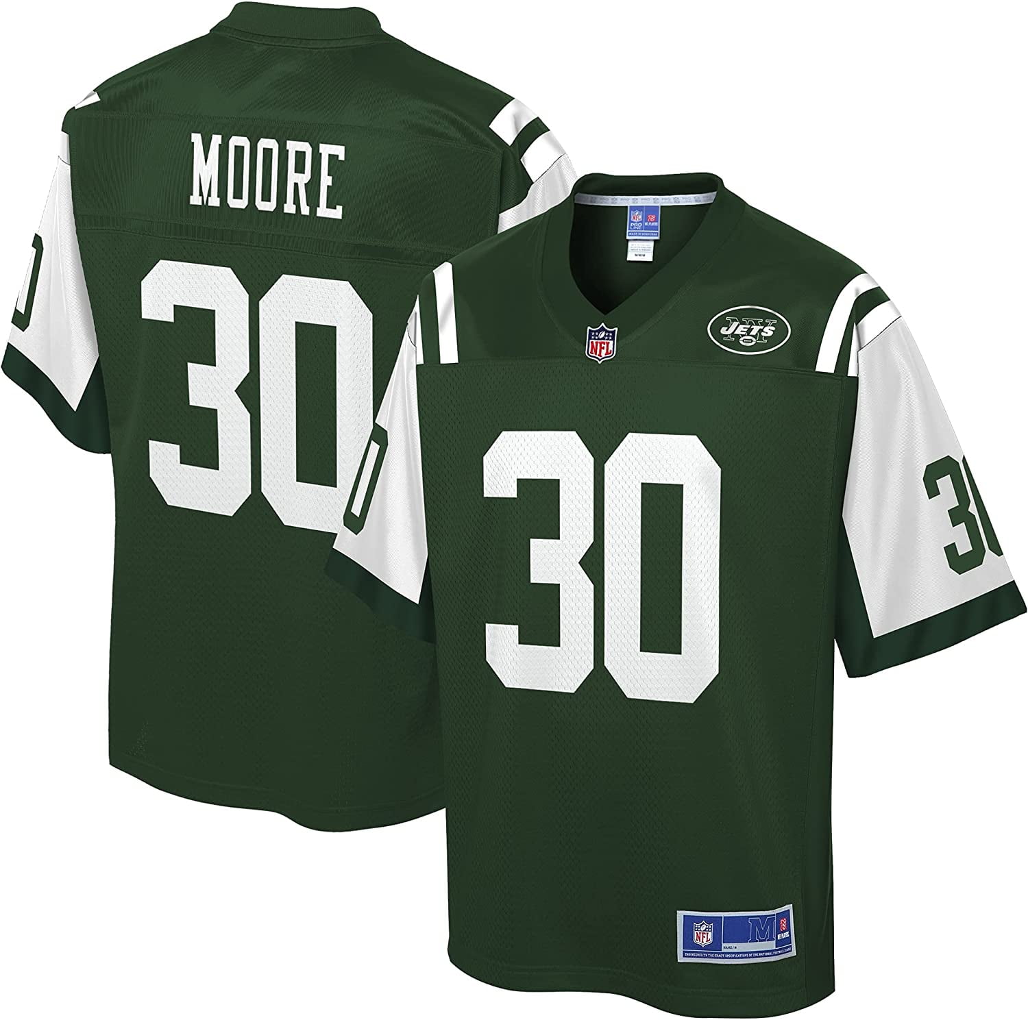 NFL_PRO LINE Youth Jalin Moore Gotham Green New York Jets_ Player Jersey(Player  numbers can be customized) 