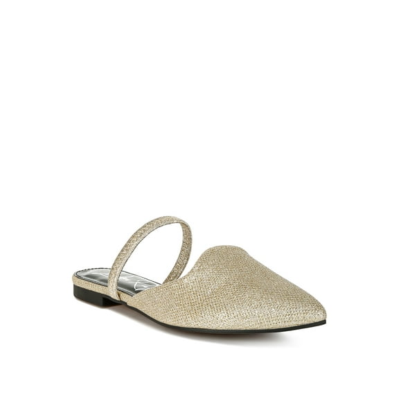 Twiggy Glitter Faux Leather Flat Mules