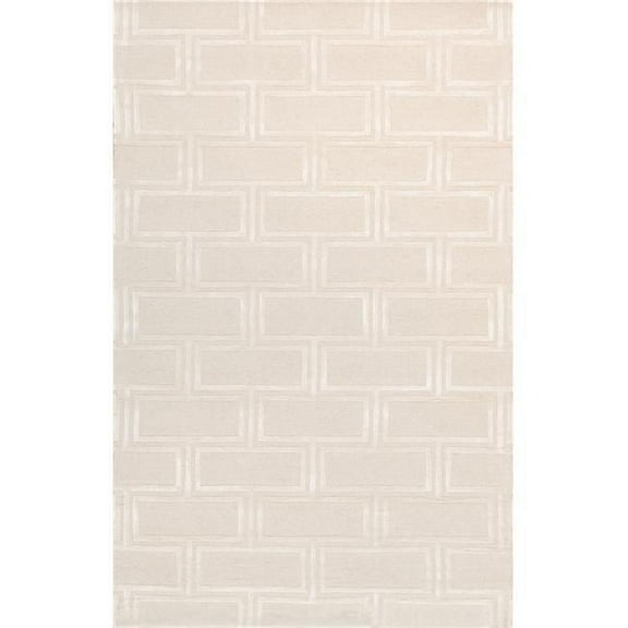 Pasargad Home Edgy 8' x 10' Hand-Tufted Silk and Wool Ivory Rug, For Indoor Space and all Age of Group