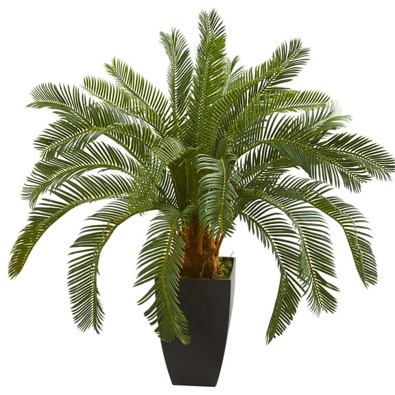 Nearly Natural 30" Plastic Cycas Artificial Plant, Green