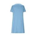 thumbnail image 6 of Axiiglly Scrubs for Women Stretchy Lapel Nursing Scrub Dress Splicing Scrub Work Midi Dresses Button Down Nurse Dress Uniform with Pockets, 6 of 7