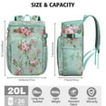 thumbnail image 2 of Botanical Garden Blossom Print Backpack Cooler - 20L High Capacity, Multiple Pockets for Organization, 2 of 4