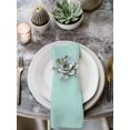 thumbnail image 2 of Linen Mint Green Cloth Napkins Set of 4 Reusable Dinner Napkins, Modern Minimalist Pure Solid Color Cocktail Napkin Washable Table Napkins for Wedding/Holiday Party/Baby Shower 20"x20", 2 of 7