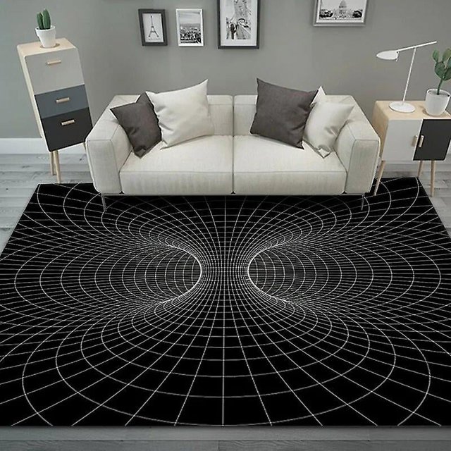 3d Vortex Illusion Carpet Entrance Door Floor Mat Abstract Geometric Optical Doormat Non-slip Floor Mat Living Room Decor Rug-SinKeeU