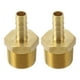 thumbnail image 1 of Conectores de manguera de latón 3/8" 3/4"NPT macho recto para aire, agua, aceite, gas, combustible 2 piezas tono dorado, 1 of 6