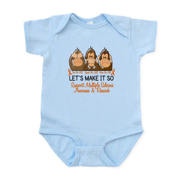 CafePress - See Speak Hear No MS 2 Infant Bodysuit - Baby Light Bodysuit, Size Newborn - 24 Months