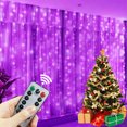thumbnail image 3 of 1pack LED Curtain Lights LED Fairy String Lights Festival Lighting Rainbow Window Lamp Home Bedroom Wedding Christmas Decoration, 3 of 5
