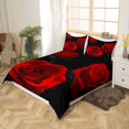 thumbnail image 2 of juego de cama de lujo Rosa Floral Funda Nórdica para Niñas Mujeres Pareja Amante, 2 of 6
