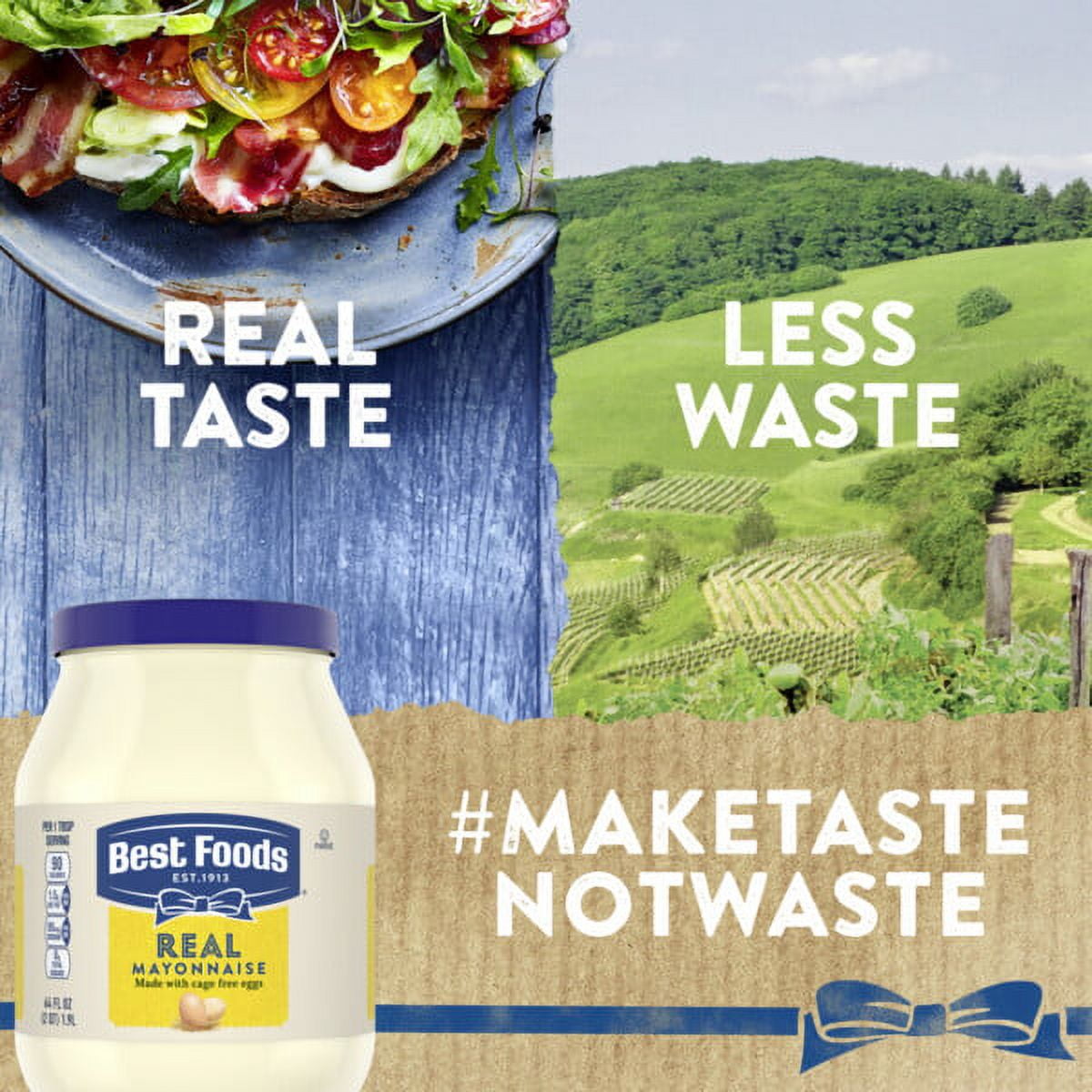 Best foods mayonnaise creamy real mayo gluten free, kosher condiment 64 oz