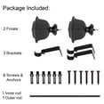 thumbnail image 5 of UTOPIA ALLEY Wall Mounted 3/4 Inch Curtain Rod - Curtain Rods For Windows 48 to 86 Inch, Adjustable Drapery Rods, Black Curtain Rods, Bedroom Curtain Rods, Tapestry Poles (Black, 48"-86"), 5 of 8