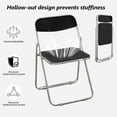 thumbnail image 6 of WXJHL 6 Pack Plastic Folding Chair Foldable Portable Plastic Chair,Outdoor Indoor Portable Party Chairs,Stackable Commercial Seats with Steel,300-Pound Capacity,Black, 6 of 6