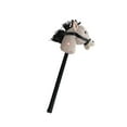 thumbnail image 4 of Caballo de peluche de palo, juguete interactivo de caballo sobre un palo, divertidos accesorios de juego de simulación para regalo navideño Blanco, 4 of 9