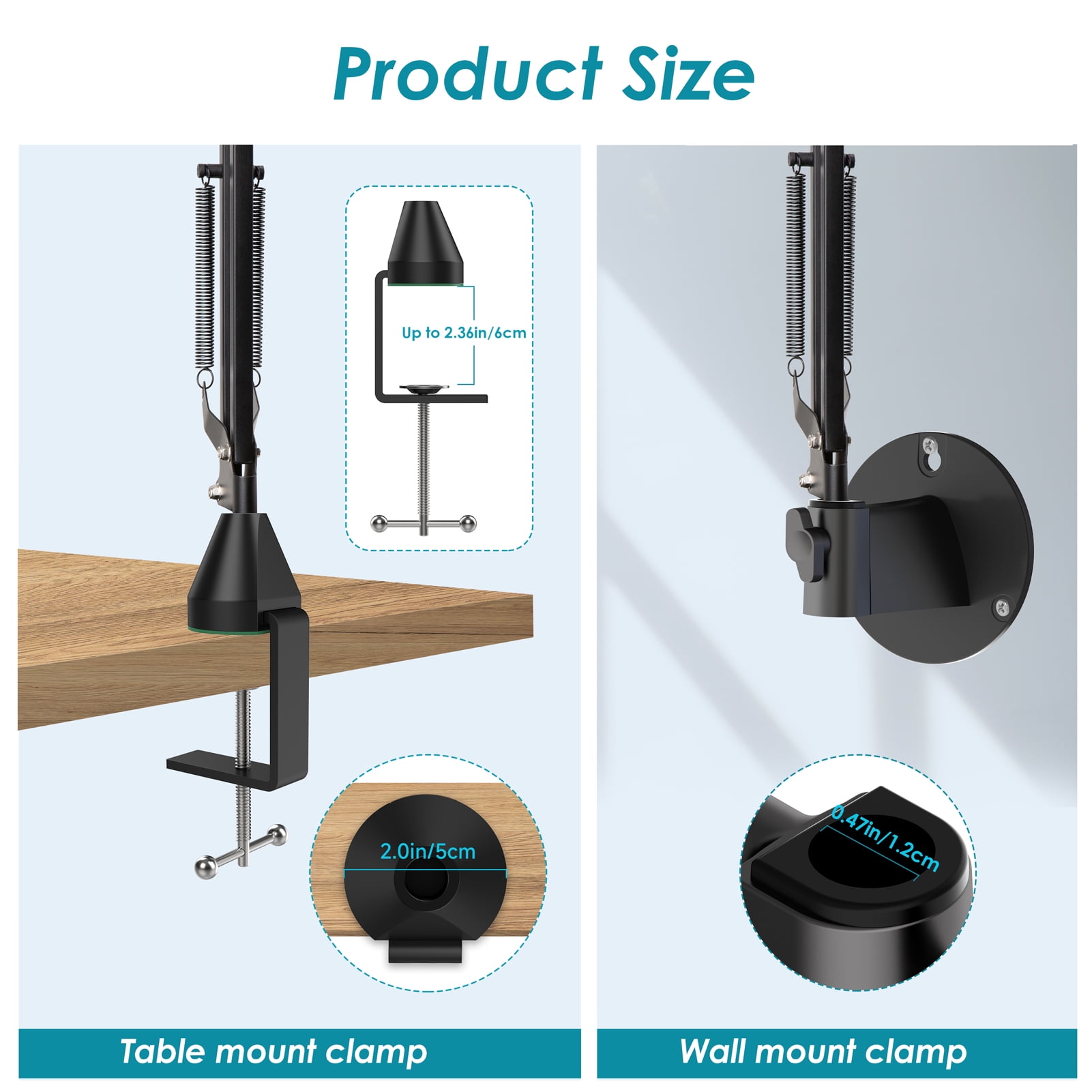 YOUSHARES Razer Seiren X Wall Mount Boom Arm - Wall Mount Microphone Holder for Razer Seiren X Mic, Vertical Surface Mount and Freely Swiveling Metal Wall Mount Clip Suitable for Saves the Desk Space