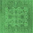 thumbnail image 1 of Ahgly Company Indoor Square Oriental Emerald Green Industrial Area Rugs, 7' Square, 1 of 4