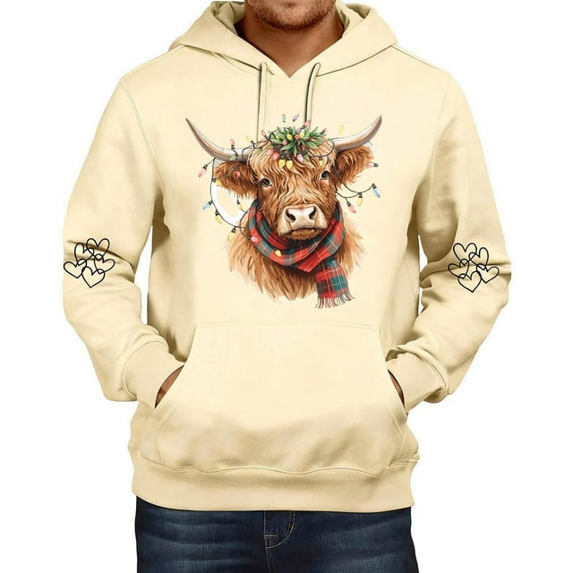 MHFRRA Sudadera con Capucha Informal de Manga Larga, Suave, Cómoda y Ligera, Ropa de Calle de Moda para Uso Diario Beige