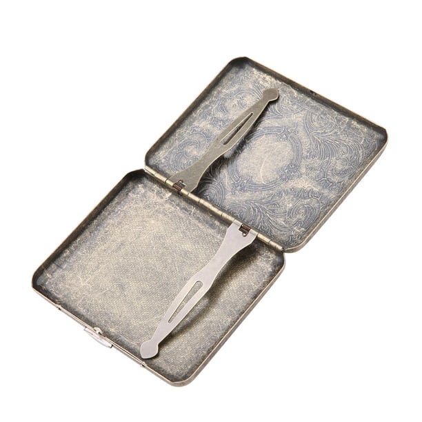 Estuche para cigarrillos de bronce, Estuche para cigarrillos de metal de bronce retro Estuche para cigarrillos Estuche para cigarrillos de metal Estuche para cigarrillos de metal Magistralmente cread