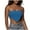 Blue, variant on YYDGH Women's Strapless Asymmetrical Hem Ribbed Knit Crop Bandeau Tube Top Black S