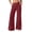 02-Wine, variant on Sahpxhe Wide Leg Dress Pants for Women Button Front Elastic Waist Casual Loose Trousers Trendy Palazzo Pants for Work Office Gray XL