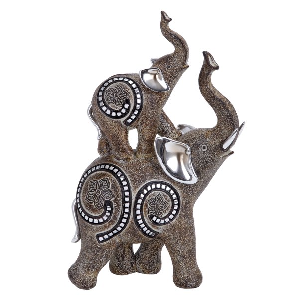 Table Top Polystone Elephant Statue