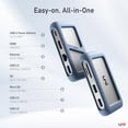 thumbnail image 2 of uni USB C Hub Adaptador multipuerto USB C Ethernet 8 en 1 4K HDMI 1Gbps Ethernet USB 3.0 Lector de tarjetas SD/MicroSD Hasta 100W PD Compatible con MacBook Pro iPad Pro Galaxy S24/S23 y más 0.7FT, 2 of 5