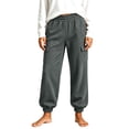 thumbnail image 3 of SYwaren Womens Fashion Sweatpants Casual Straight Leg Elastic Waist Solid Color Tapered Athletic Comfy Active Lounge Jogger Pants, 3 of 6
