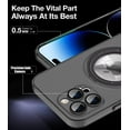 thumbnail image 3 of Case for iPhone 13 Pro Max,[Compatible with Magsafe] with Camera Lens Protector and kiskstnad Lightweight and Translucent Matte Back Soft Edge Shockproof Protective Case Girls Women Black, 3 of 10