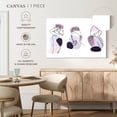 thumbnail image 5 of Elephant Stock Women One Line Wall Art - Horizontal Canvas Wall Art - Living Room Wall Decor - People Canvas - Purple And White Decor - 48" x 32", 5 of 8